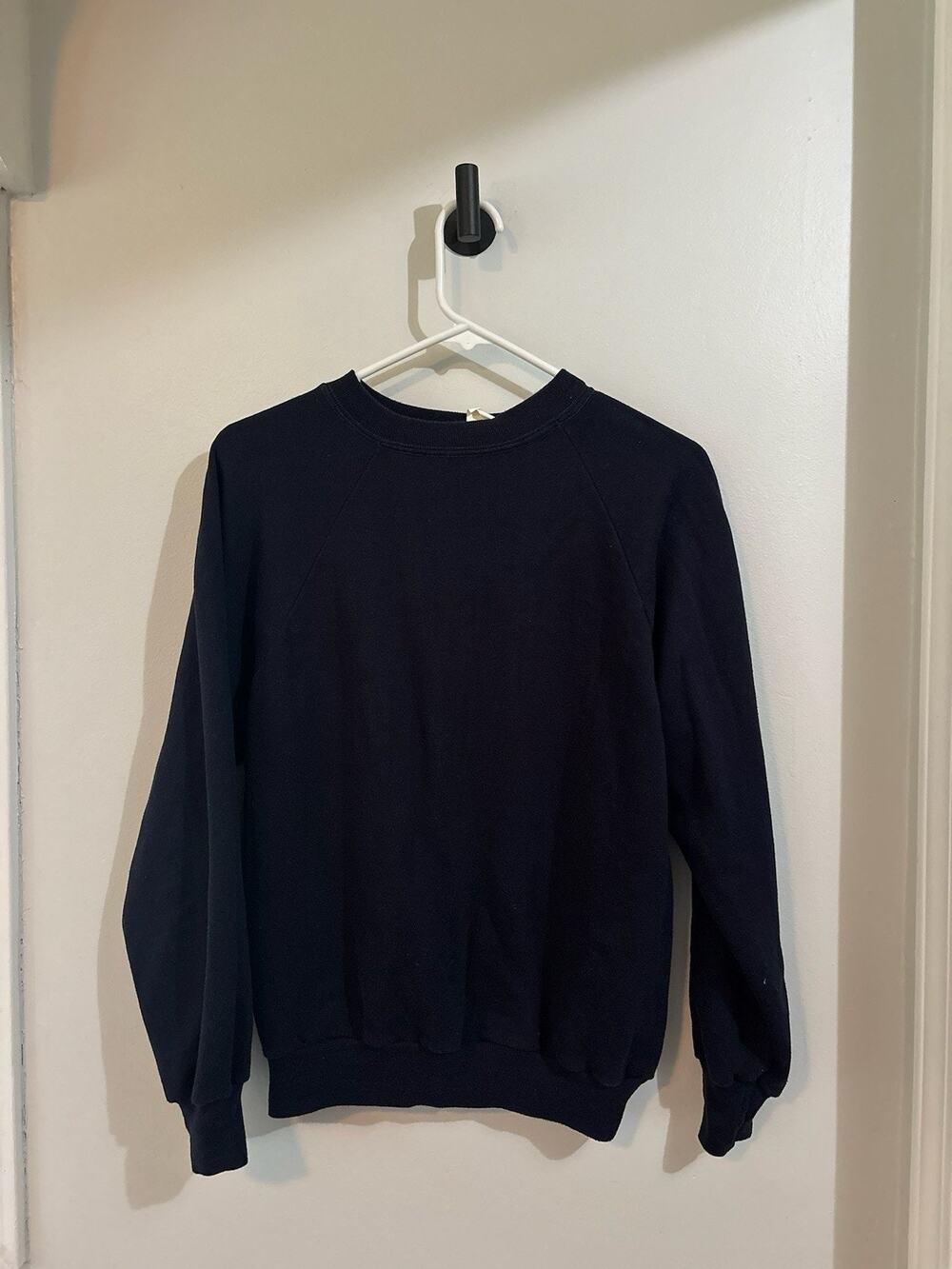 Vintage 60s Sweatshirt Blue Raglan Crewneck Springfoot Gussets USA L Pullover